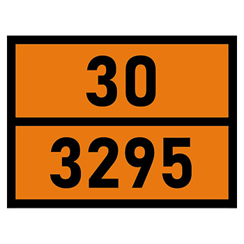Табличка «Опасный груз 30-3295», Дистиллят газового конденсата (светоотражающий металл с рельефом, 400х300 мм)